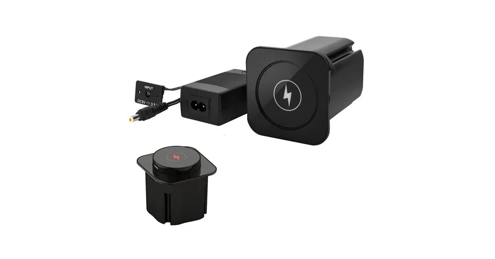 Alacsony ár Beépíthető vezeték nélküli töltőállomás SM-637A + 2xUSB Fekete