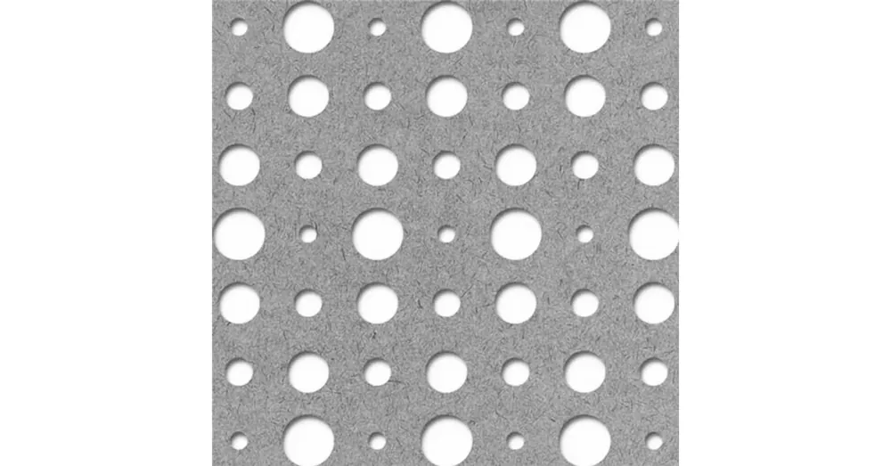 Perforált lemez Fekete MDF5 ARIEL perforációval 1218x608x5mm Exkluzív ajánlat