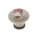 Fogantyú P04-01-02-04 Antik-bronz barna virág 31mm Vedd meg online