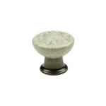 Olcsó Bútorfogantyú gomb Country óbronz/porcelán bézs Tulip