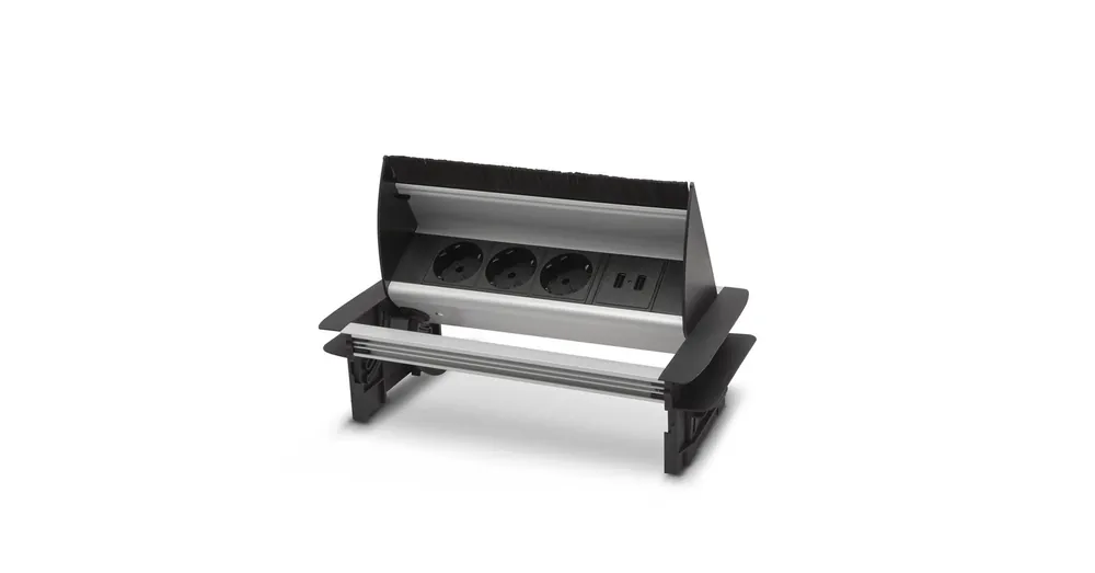 Csak ma Konnektor Munkalapba süllyeszthető 3-as felnyíló + 2xUSB - 250V, 16A