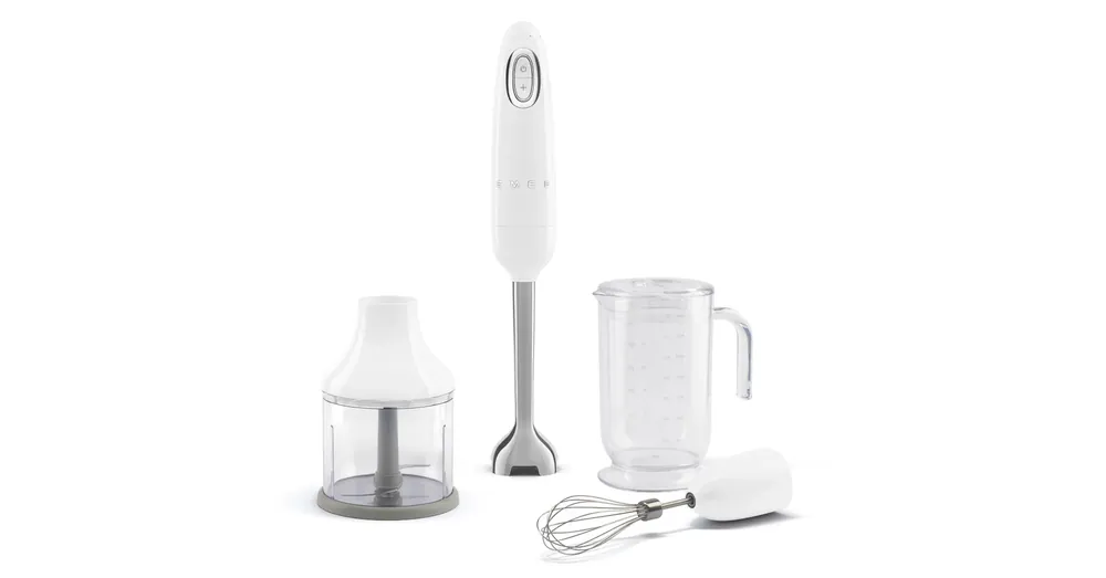 SMEG BOTMIXER SZETT, retro, fehér, tartalma: botmixer, keverőedény, habverő, aprító Szuper ajánlat