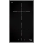 Akciós ár SMEG DOMINO INDUKCIÓS FŐZŐLAP, Universal design, 30 cm, 2 főzőzóna, lekerekített él, fekete üveg
