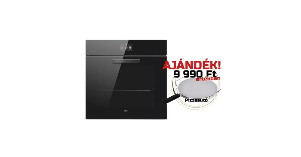 Kihagyhatatlan ajánlat ELICA - Beépíthető sütő VIRTUS MULTI 60 TFT BL + Ajándék Pizzaszett