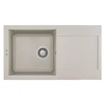 Kedvezmény ELLECI - Mosogatótálca Easy 290 78x43.5 Granitek egymedence + csepptálca G39 Bianco soft
