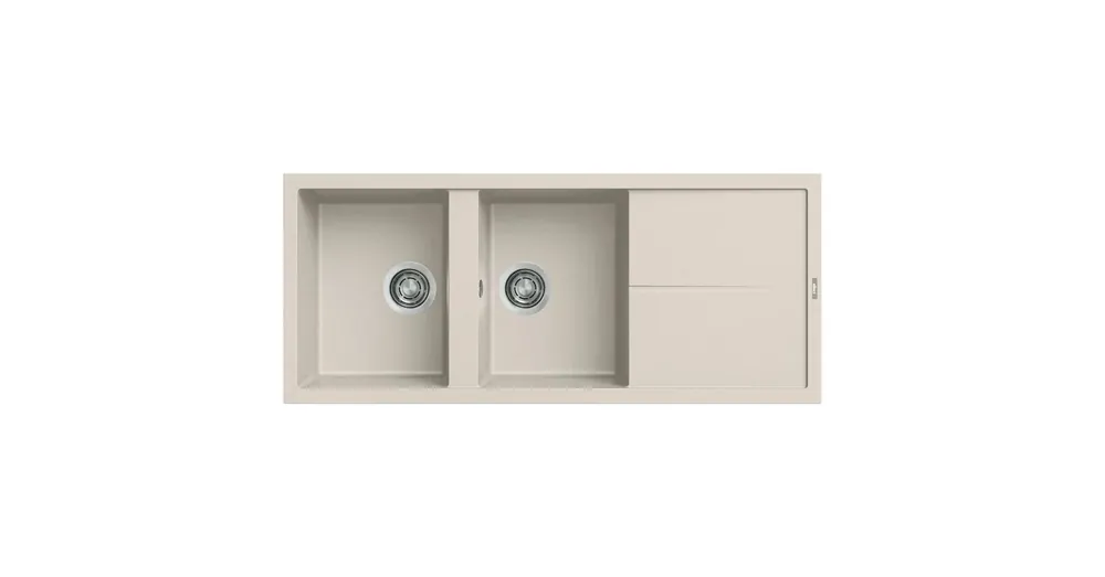 Biztonságos vásárlás ELLECI - Mosogatótálca Unico 500 116x51 Granitek egymedence + csepptálca G39 Bianco soft