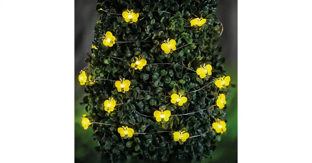 Szolár LED fényfüzér - méhecske - 2,4 m - 25 LED - melegfehér Akciós ár