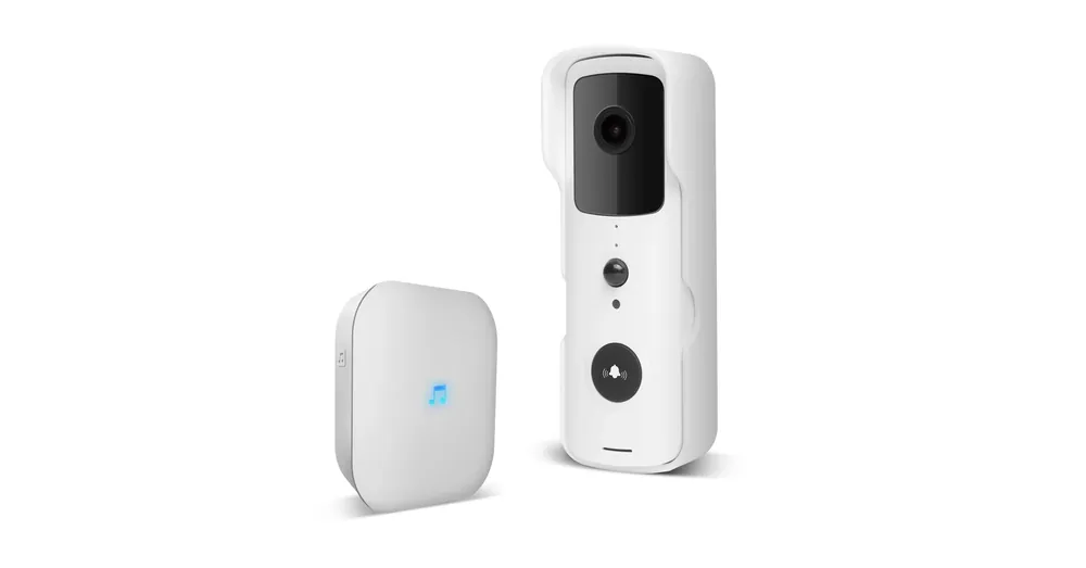 Árcsökkenés Smart Wi-Fi-s videó kaputelefon szett - akkumulátoros - MicroSD, FHD, PIR - fehér