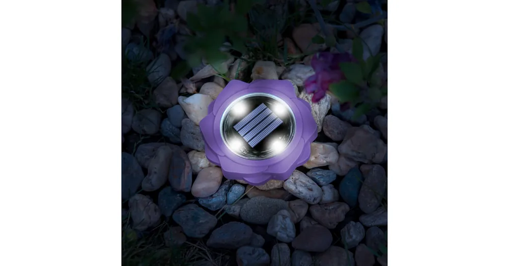 Outlet LED-es leszúrható szolár lámpa - lila - hidegfehér - 11,5 x 2,3 cm