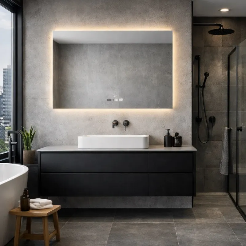 Inspiro Design Livorno Smart, szögletes okos tükör, háttérvilágítással, 36W, 100x60 cm Azonnal elérhető