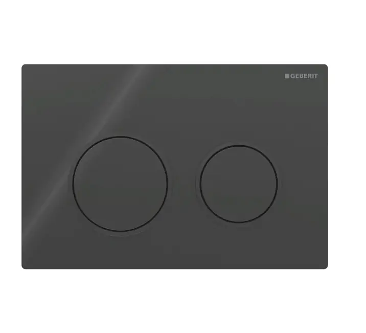 Exkluzív ajánlat Nyomólap, Geberit, Omega20 115.085.DW.1, Omega tartályhoz, 2 mennyiséges, fekete - matt fekete