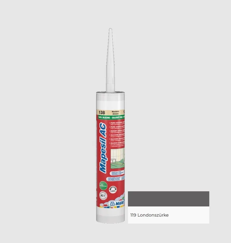 Hézagtömítő, Mapei, Mapesil AC, Nr. 119 Londonszürke, 310 ml Azonnal elérhető