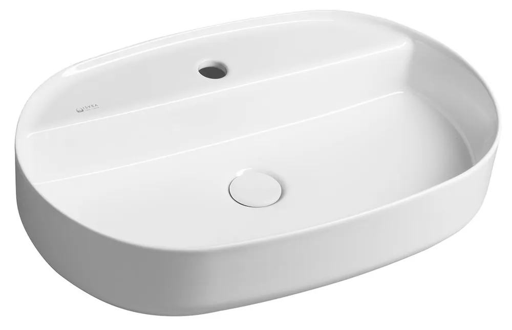 Mosdó, Sapho, Infinity Oval 10NF65060, pultra ültethető, csaplyukkal, fehér, 60 cm Akciós ár
