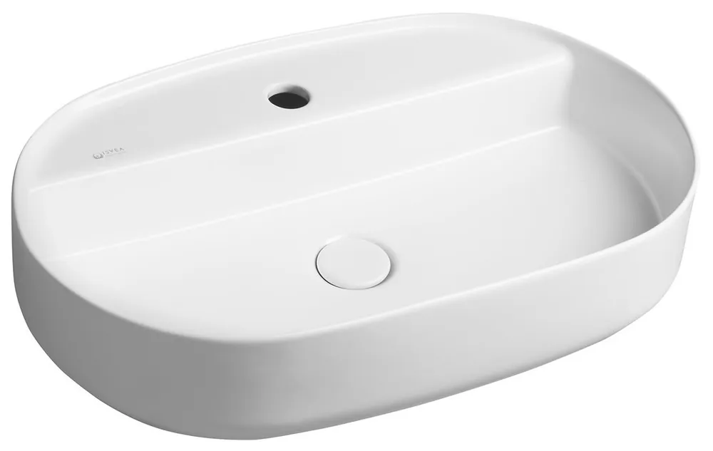 Kedvezmény Mosdó, Sapho, Infinity Oval 10NF65060-2L, csaplyukkal, matt fehér, 60 cm