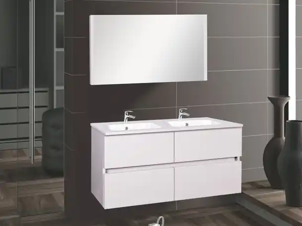 Olcsóbb Fürdőszobabútor, Wellis, Elois White 120, 4 fiókos, mosdós szekrény, fehér, 120 cm I.o.