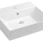 Kiárusítás Mosdó, Aqualine, Sistema 10SF50051, pultra-, falra szerelhető, csaplyukkal, 50 cm