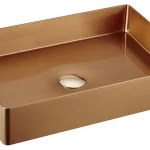 Azonnal elérhető Mosdó, Sapho, AURUM AU303, klikk-klakk lefolyóval, rosegold, 50 cm