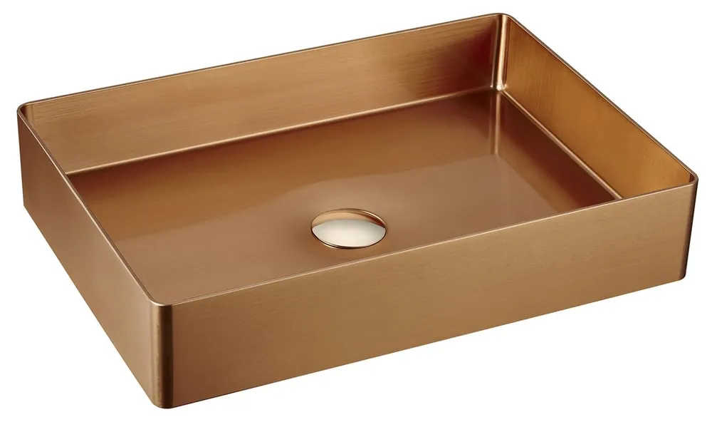 Azonnal elérhető Mosdó, Sapho, AURUM AU303, klikk-klakk lefolyóval, rosegold, 50 cm