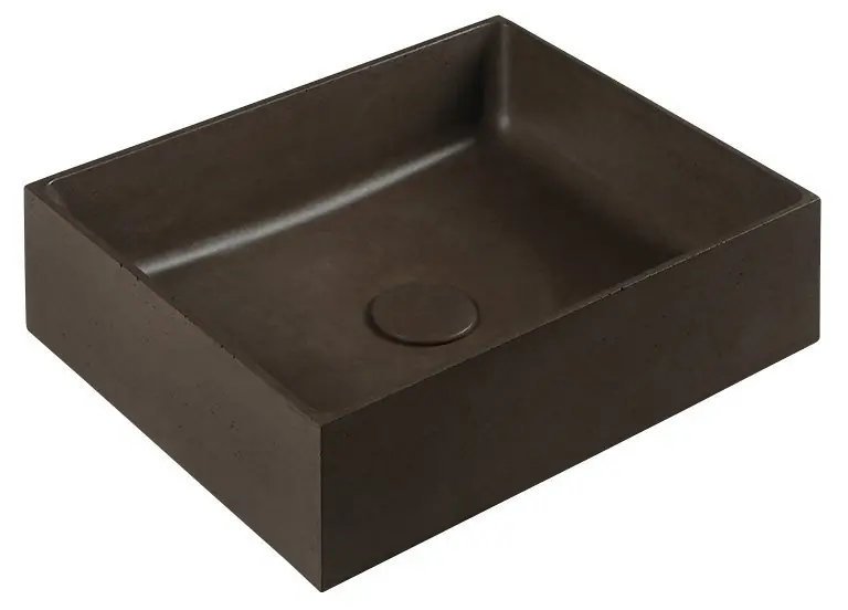 Népszerű Mosdó, Sapho, FORMIGO FG014, beton, sötét barna színű, 47,5 cm