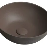 Mosdó, Sapho, FORMIGO FG034, beton, sötét barna színű, átmérő: 39 cm Biztonságos vásárlás
