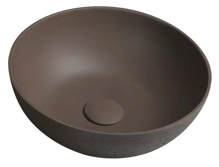 Mosdó, Sapho, FORMIGO FG034, beton, sötét barna színű, átmérő: 39 cm Biztonságos vásárlás
