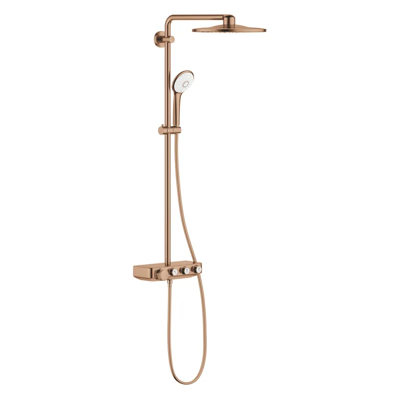 Expressz szállítás Grohe, Euphoria SmartControl 310 Termosztátos zuhanyrendszer Rainshower SmartActive 310 fejzuhany, brushed warm sunset 26507DL0