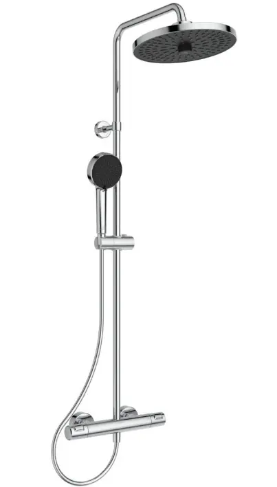Ideal Standard, Ceratherm T25+ Termosztátos zuhanyrendszer, króm, A7210AA Akció