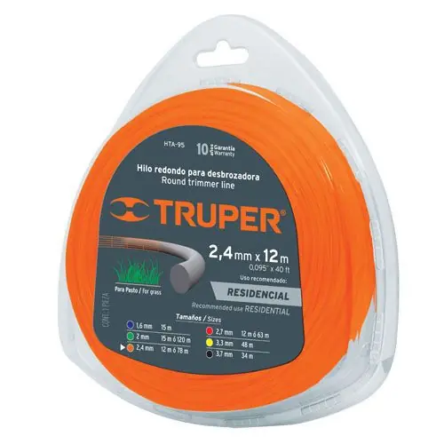 TRUPER HTA-95 Szegélynyíró damil, kerek profil 2,4 mm / 12 m (17607) Újdonság
