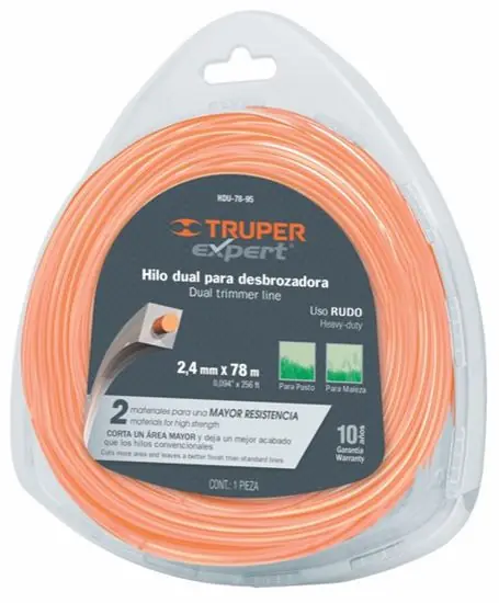 TRUPER EXPERT HDU-78-95 Fűkasza damil, négyszögletes profil, 2,4 mm / 78 m (15965) Azonnal elérhető