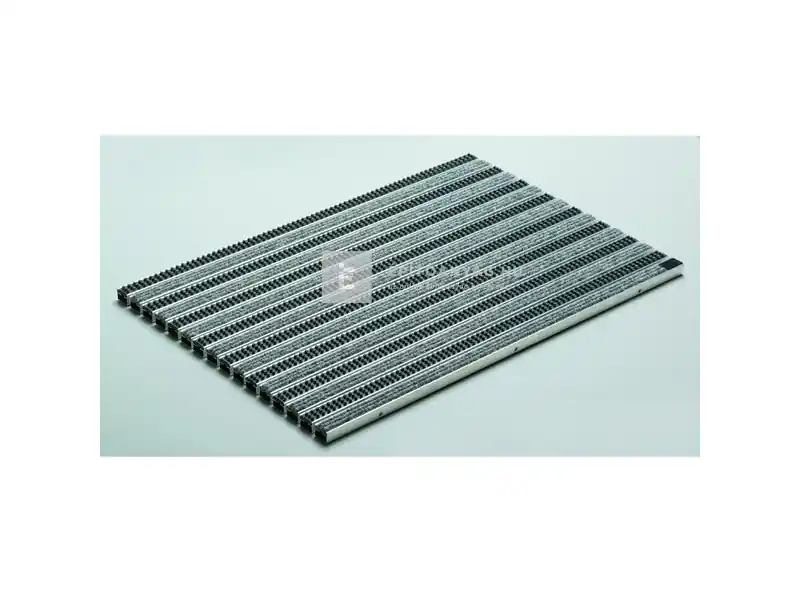 Aco Self Vario Rips alumínium lábtörlő rács műrost és kazettás kefe betéttel, világosszürke 100x50 cm Outlet