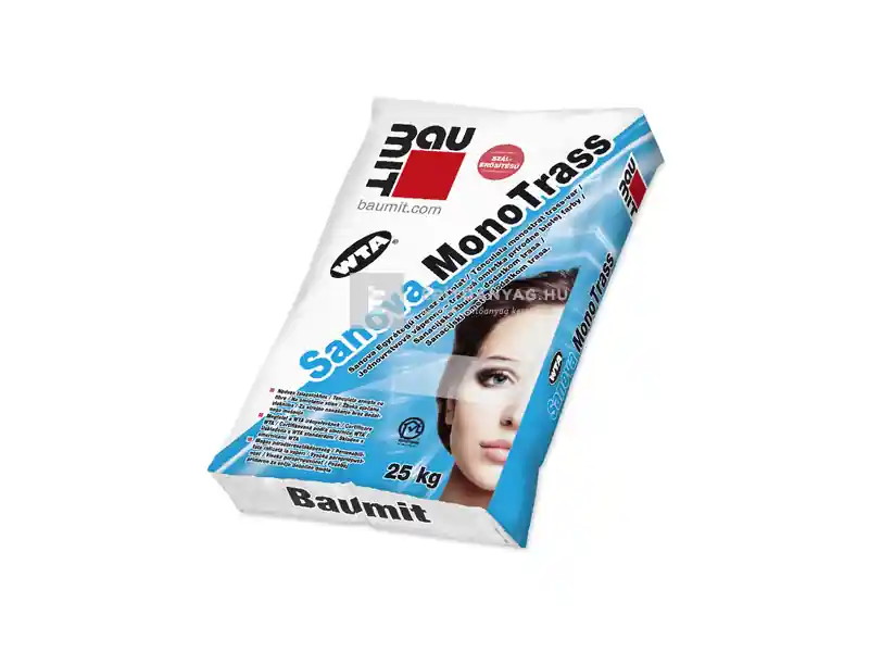 Baumit Sanova MonoTrass egyrétegű trassz vakolat fehér 25 kg Végkiárusítás
