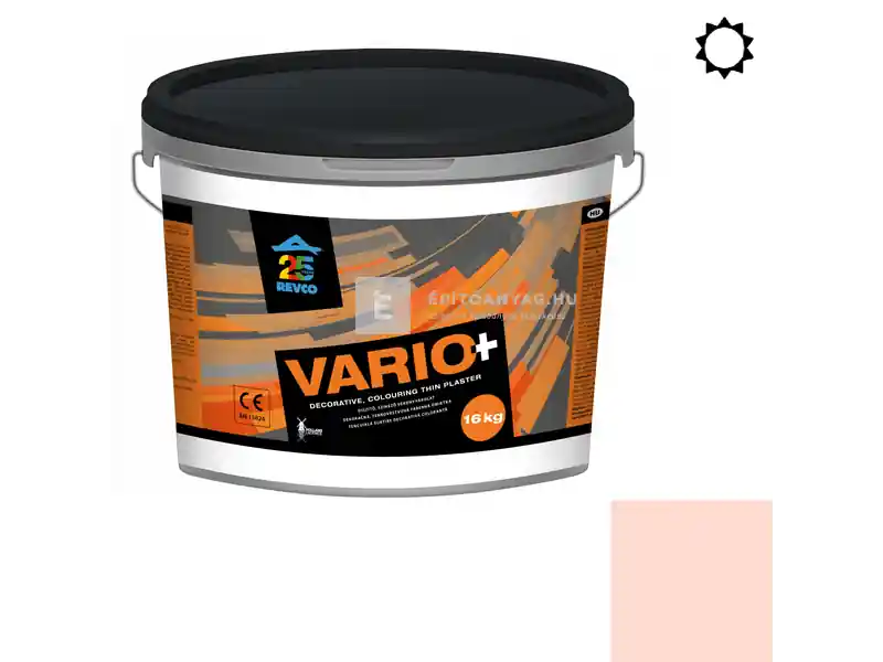 Biztonságos vásárlás Revco Vario+ Struktúra gördülőszemcsés vékonyvakolat 3 mm salmon 1 16 kg