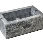 Gyors kiszállítás Viastein Avangard kerítéselem Via+ roppantott felület antracit-fehér árnyalt 20x40x16 cm