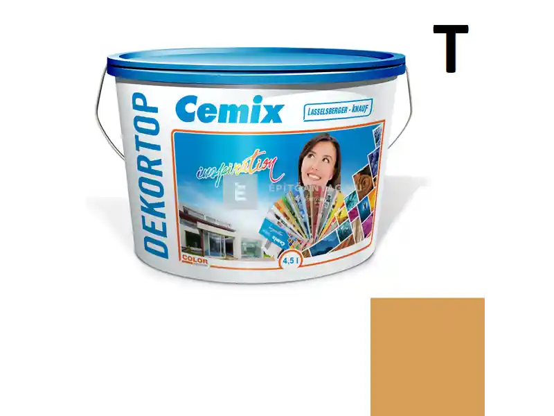 Azonnal elérhető Cemix 2802 DekorTOP diszperziós homlokzatfesték 4367 orange 4,5 l