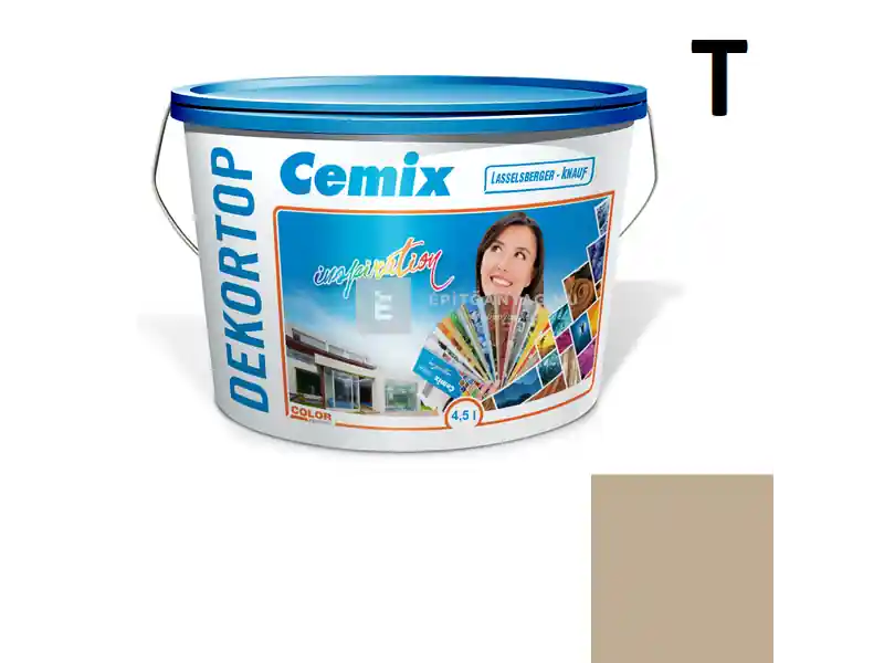 Újdonság Cemix 2802 DekorTOP diszperziós homlokzatfesték 4937 brown 4,5 l