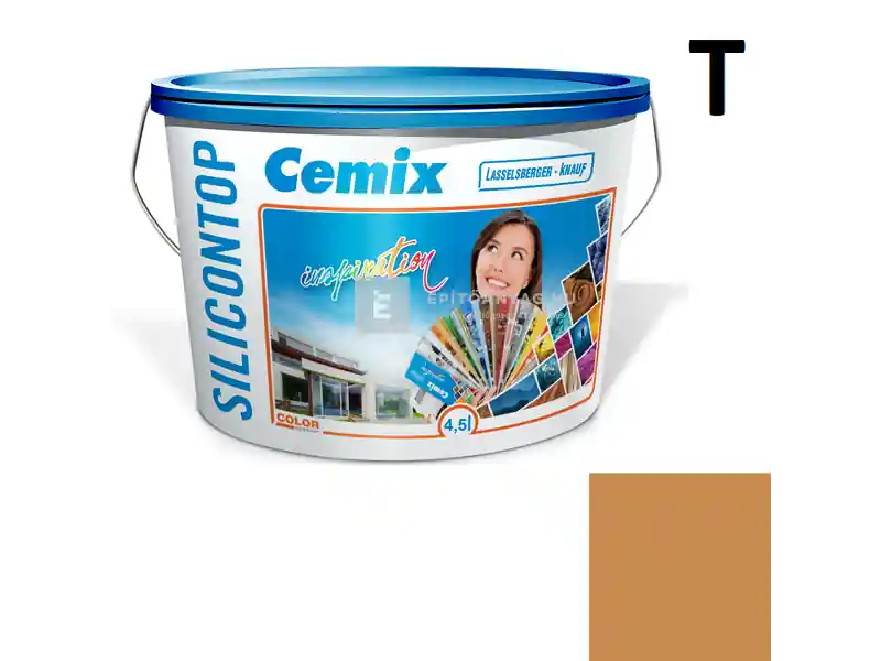 Exkluzív ajánlat Cemix 2800 SiliconTOP szilikon homlokzatfesték 4369 orange 4,5 l