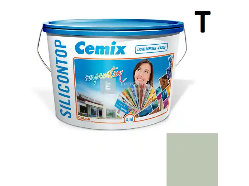 Végkiárusítás Cemix 2800 SiliconTOP szilikon homlokzatfesték 4525 green 4,5 l