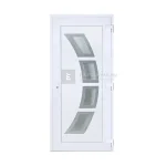 Legkelendőbb Delta Szeben jobbos műanyag bejárati ajtó 100x210 cm, fehér, üvegezett