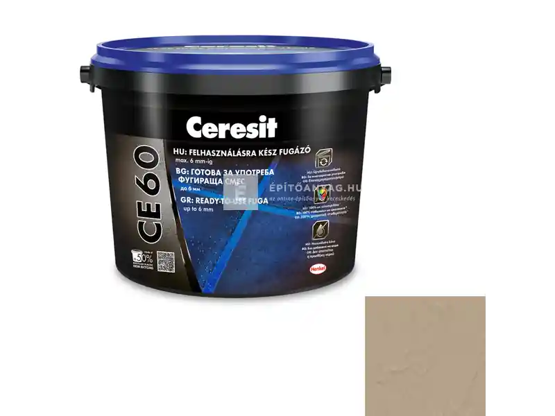 Biztonságos fizetés Henkel Ceresit CE 60 felhasználásra kész fugázó bahama 2 kg