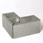 Utolsó esély újHÁZ Modern kerítéskő sarokelem finomszórt, carbon 2x 40/20x20x20 cm