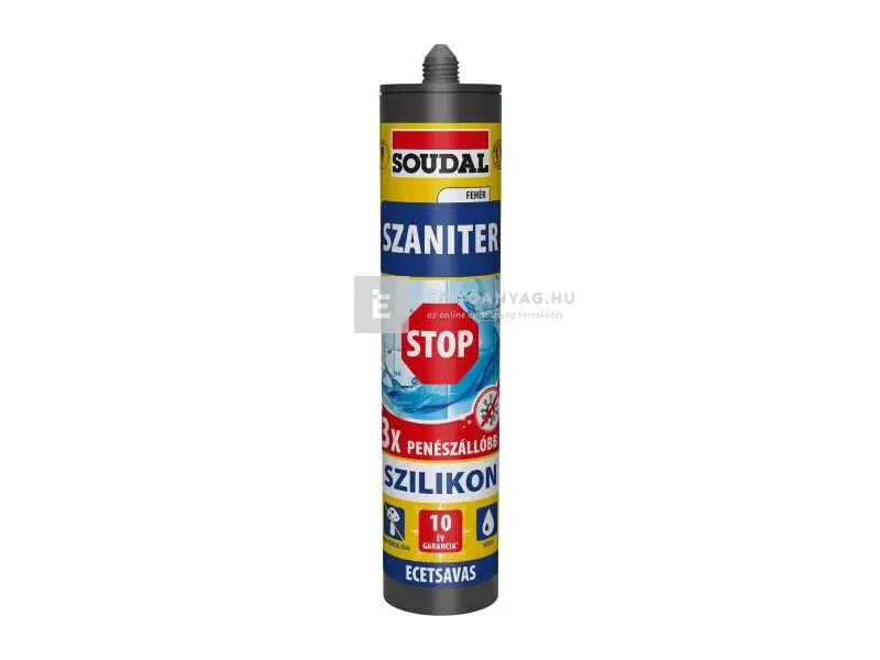 Vedd meg online Soudal Szaniter Szilikon Stop fehér 280ml