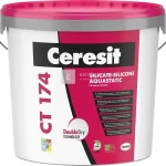 Kiárusítás Henkel Ceresit CT 174 Aquastatic szilikon-szilikát vékonyvakolat, kapart 1,5 mm fehér 25 kg