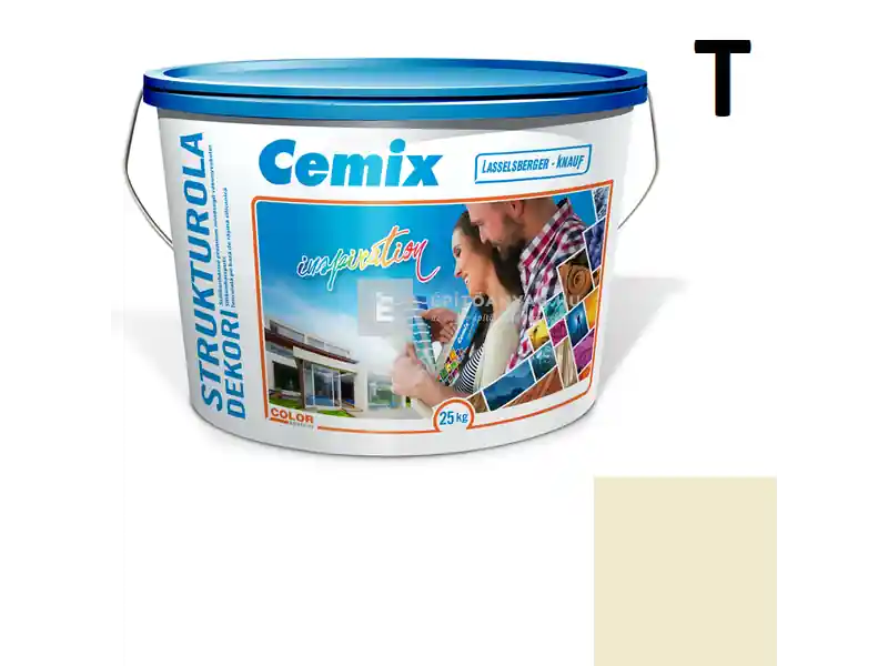 Árcsökkenés Cemix 2704 StrukturOLA Dekor diszperziós vékonyvakolat, kapart 1,5 mm 6131 intense 25 kg