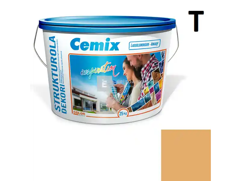 Alacsony ár Cemix 2704 StrukturOLA Dekor diszperziós vékonyvakolat, kapart 1,5 mm 6157 intense 25 kg