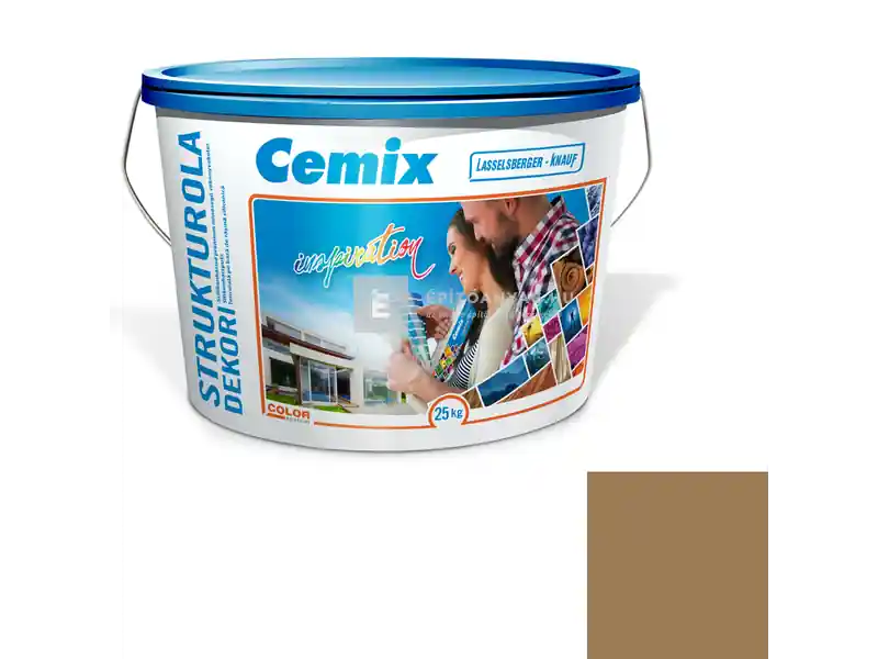 Cemix 2704 StrukturOLA Dekor diszperziós vékonyvakolat, kapart 1,5 mm 6929 intense 25 kg Azonnal elérhető