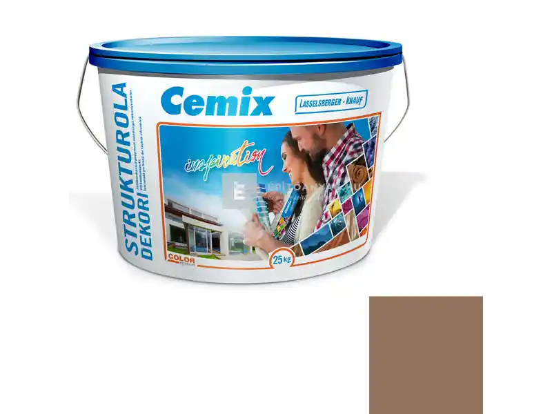 Cemix 2704 StrukturOLA Dekor diszperziós vékonyvakolat, kapart 2 mm 4919 brown 25 kg Kihagyhatatlan ajánlat