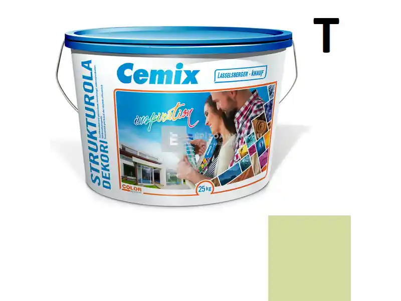 Cemix 2704 StrukturOLA Dekor diszperziós vékonyvakolat, kapart 2 mm 6517 intense 25 kg Szezonális akció