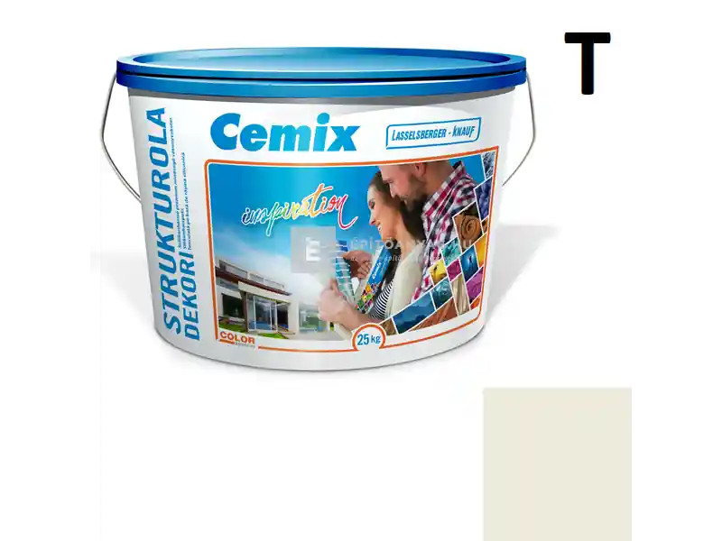 Cemix 2704 StrukturOLA Dekor diszperziós vékonyvakolat, dörzsölt 2 mm 4191 cream 25 kg Kiárusítás