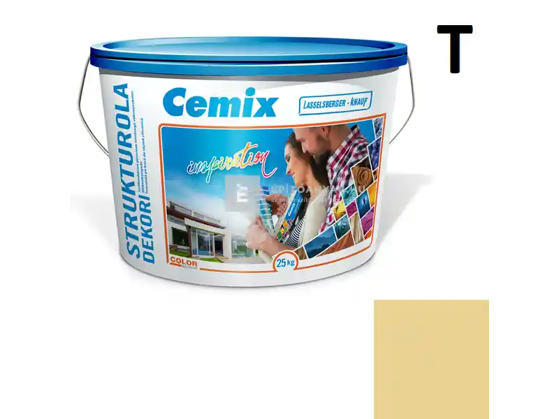 Különleges ajánlat Cemix 2704 StrukturOLA Dekor diszperziós vékonyvakolat, dörzsölt 2 mm 4327 orange 25 kg