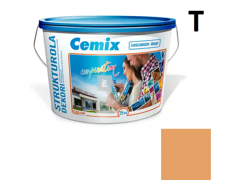 Cemix 2704 StrukturOLA Dekor diszperziós vékonyvakolat, dörzsölt 2 mm 4339 orange 25 kg Vásárlói kedvenc